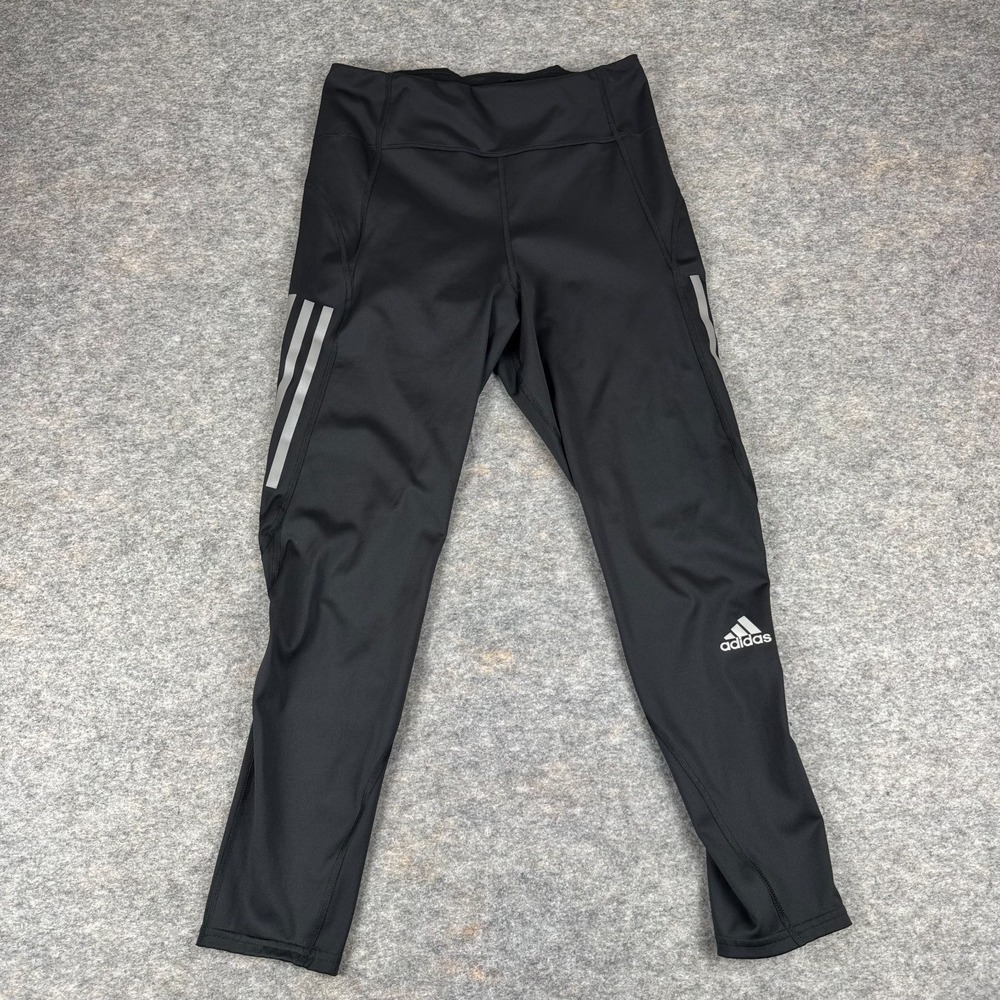 Adidas Running Cropped‎ Leggings 24" Primegreen Black Womens Medium M